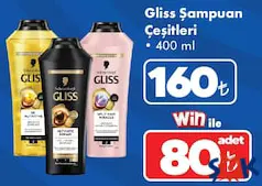 GLİSS ŞAMPUAN ÇEŞİTLERİ 400 ML